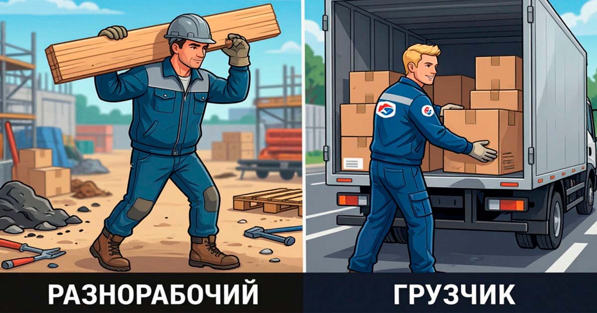 Разнорабочий, грузчик или подсобный рабочий